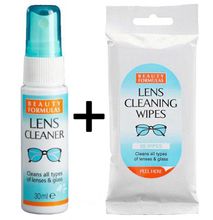 Beauty Formulas 30ml Lens Cleaner Spray + 20pcs Wipes